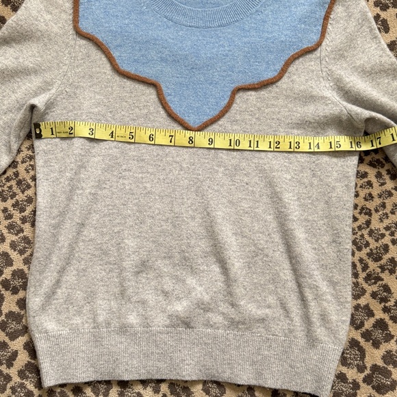 Veronica Beard Atty Crewneck Colorblock Cashmere Pullover Sweater - Picture 14 of 14